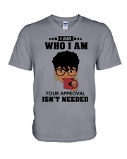 Im Who Im Your Approval isnt Needed V-Neck T-Shirt tile