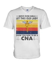 Move Over Girls Show You How To Be A CNA V-Neck T-Shirt tile