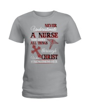 Never Underestimate A Nurse Who Does All Things Ladies T-Shirt tile