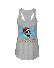 Skull Xmas On The Naughty List I Regret Nothing Ladies Flowy Tank tile