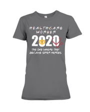Healthcare Workers The One Where They Became Heroe Premium Fit Ladies Tee tile