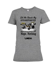 Let Me Check My Giveashitometer Farmer Premium Fit Ladies Tee tile