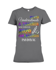 teacher 2020 Black Premium Fit Ladies Tee tile