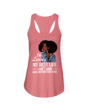 Living My Best Life Aint Going Black Girl Ladies Flowy Tank tile