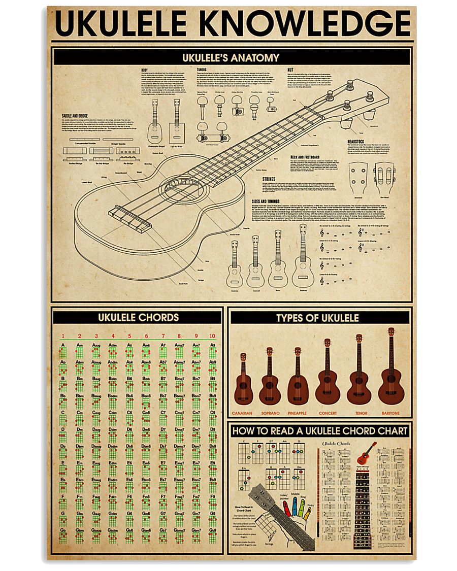 UKULELE KNOWLEDGE 11x17 Poster