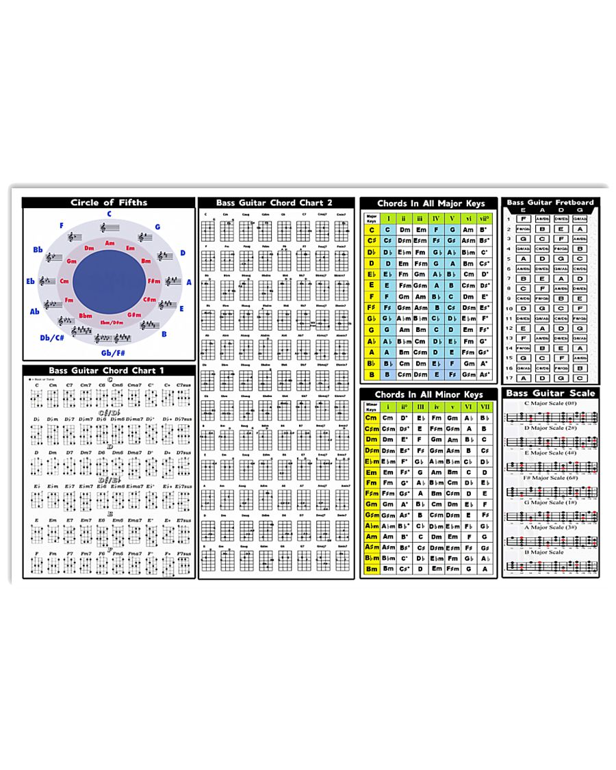 BASS CHORDS 17x11 Poster