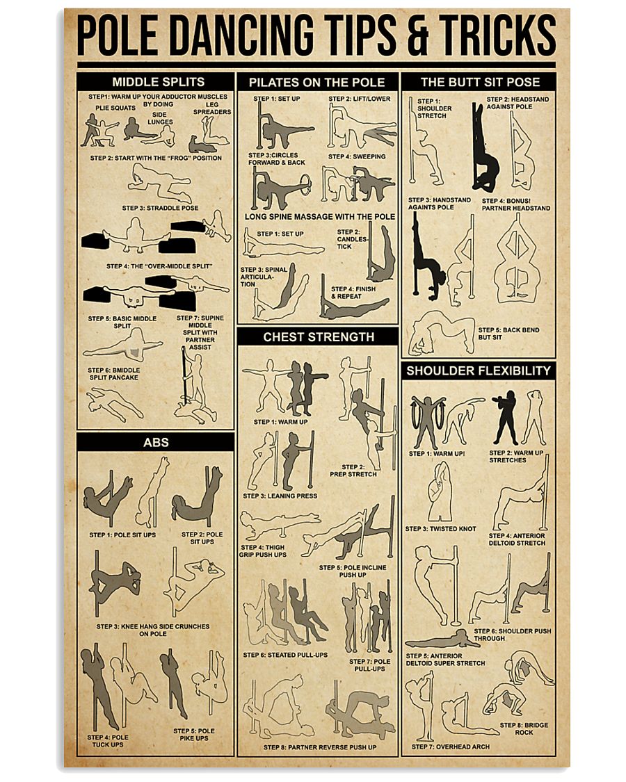 POLE DANCING TIPS TRICKS 24x36 Poster