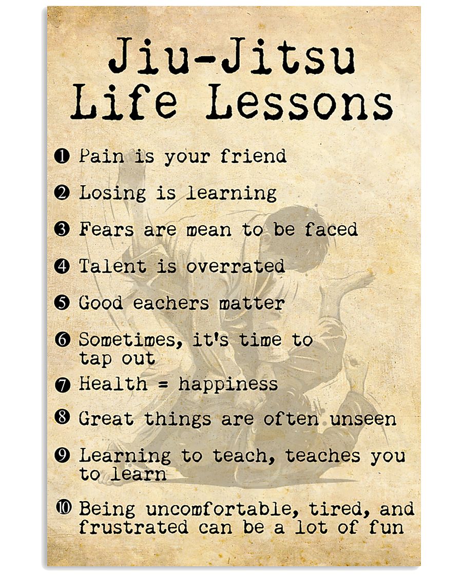 JIU-JITSU LIFE LESSONS 24x36 Poster