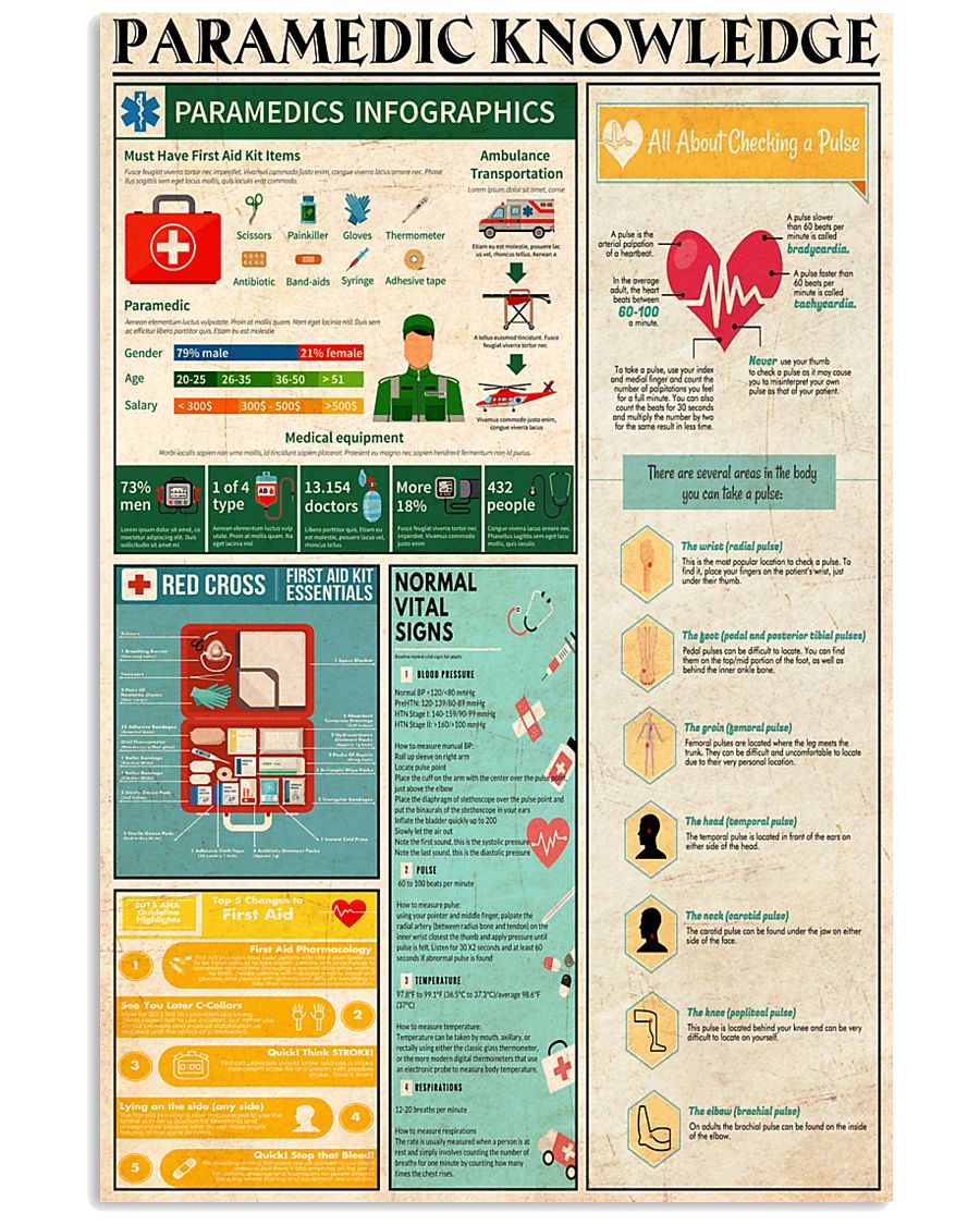 PARAMEDIC KNOWLEDGE 24x36 Poster