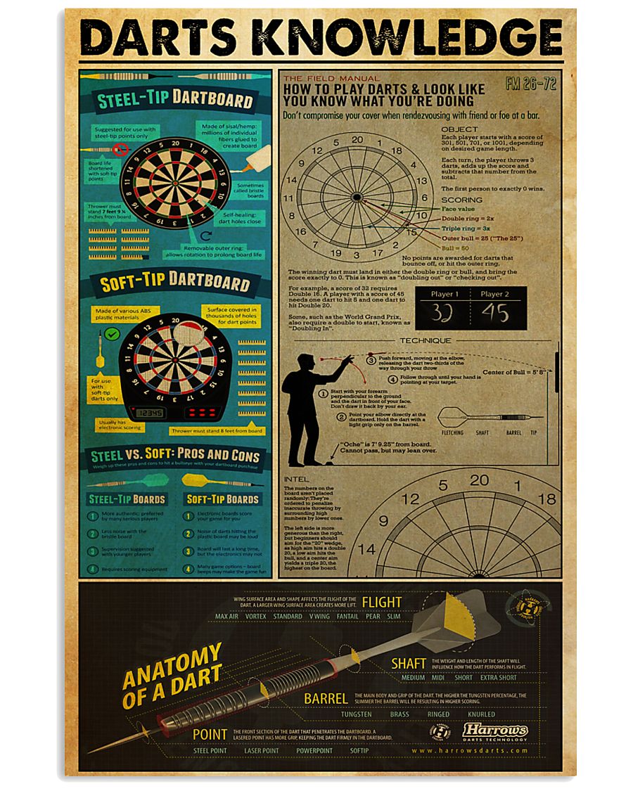DARTS KNOWLEDGE 24x36 Poster