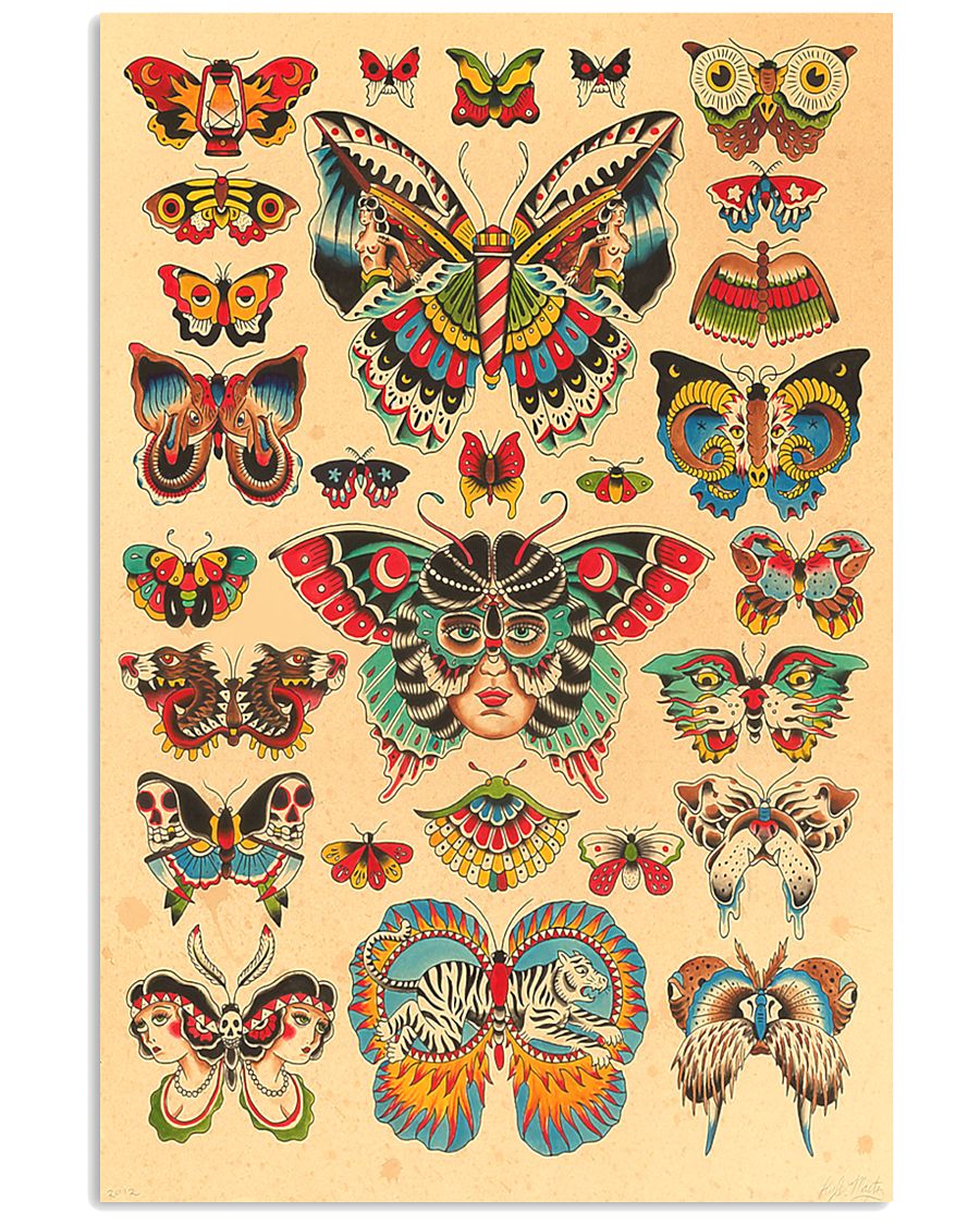 Butterfly Tattoo 24x36 Poster