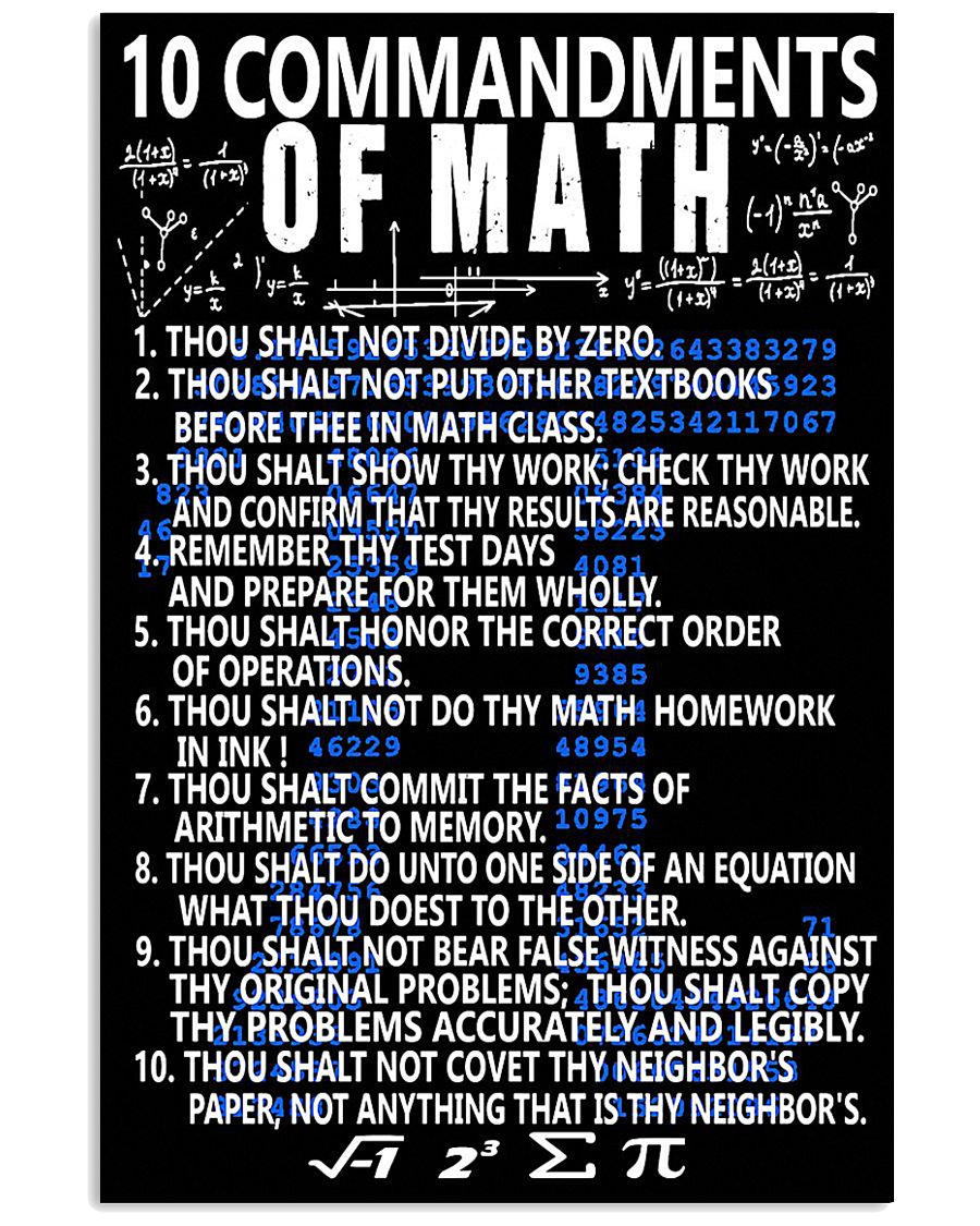 TEACHERS MATH 11x17 Poster