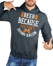 beer because you can't drink bacon Hooded Sweatshirt custom-hoodie-sweatshirt-lifestyle-front-170