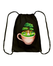 I LOVE COFFEE YOGA DOGS Drawstring Bag tile