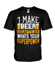 i make beer disappear whats your superpower-01 V-Neck T-Shirt tile