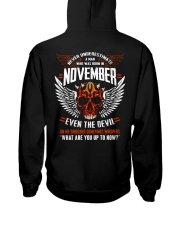 NOVEMBER - EVEN THE DEVIL Hooded Sweatshirt back