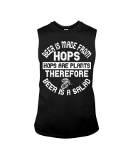 beer is made from hops hops are plants therefore beer is a salad-01 Sleeveless Tee tile