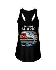 rolling shark Ladies Flowy Tank tile