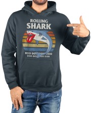 rolling shark Hooded Sweatshirt custom-hoodie-sweatshirt-lifestyle-front-188