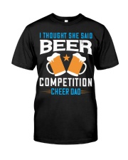 I thought she said beer competition cheer dad-01 Premium Fit Mens Tee tile