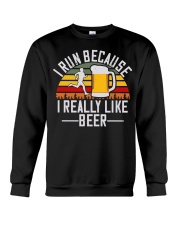 i run because i really like beer-01 Crewneck Sweatshirt tile