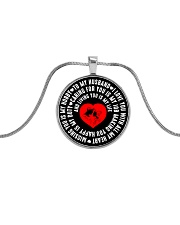 TO MY HUSBAND Metallic Circle Necklace front