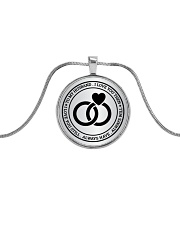 TO MY HUSBAND CHRISTMAS GIFT FROM WIFE Metallic Circle Necklace front