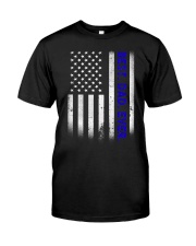 Best Dad Ever American Flag Police T- Classic T-Shirt thumbnail
