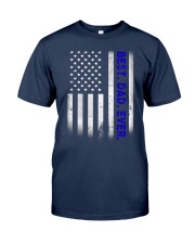 Best Dad Ever American Flag Police T- Classic T-Shirt front