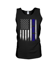 Best Dad Ever American Flag Police T- Unisex Tank thumbnail