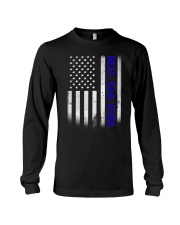 Best Dad Ever American Flag Police T- Long Sleeve Tee thumbnail