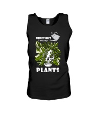 Sometimes I wet my plants Unisex Tank tile