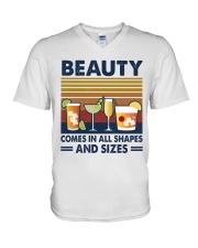 Beauty comes in V-Neck T-Shirt tile