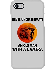 Never underestimate an old man Phone Case tile