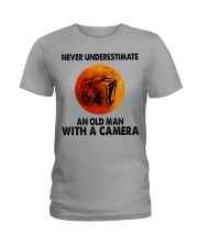 Never underestimate an old man Ladies T-Shirt tile