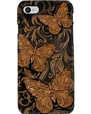 Butterfly Faux wood print Phone Case i-phone-7-case