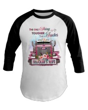 Trucker's wife Baseball Tee tile