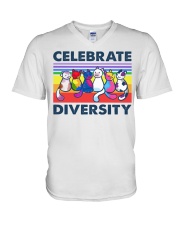 Celebrate diversity V-Neck T-Shirt tile