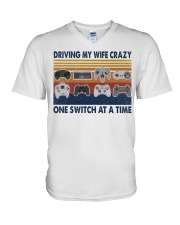 Driving my wife crazy V-Neck T-Shirt tile