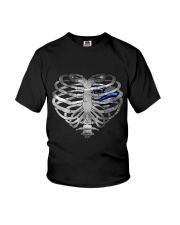 Blue line Halloween Youth T-Shirt tile