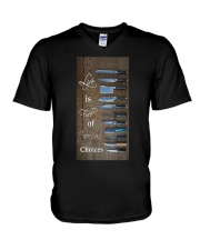 Life is full of important choices V-Neck T-Shirt tile