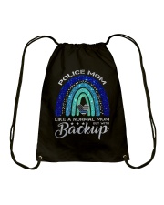 Police mom Drawstring Bag tile