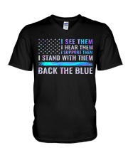 I see them I hear them V-Neck T-Shirt tile