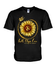 Faith hope love V-Neck T-Shirt tile