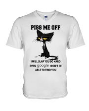 I will slap you so hard V-Neck T-Shirt tile