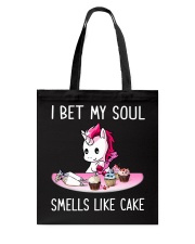 I bet my soul smells like cake Tote Bag tile