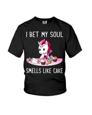 I bet my soul smells like cake Youth T-Shirt tile