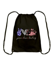 America love Independence day Drawstring Bag tile