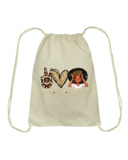 Peace Love Melanin - Printed apparels Drawstring Bag tile