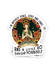 Im mostly peace love and light Sticker - 4 pack (Vertical) front